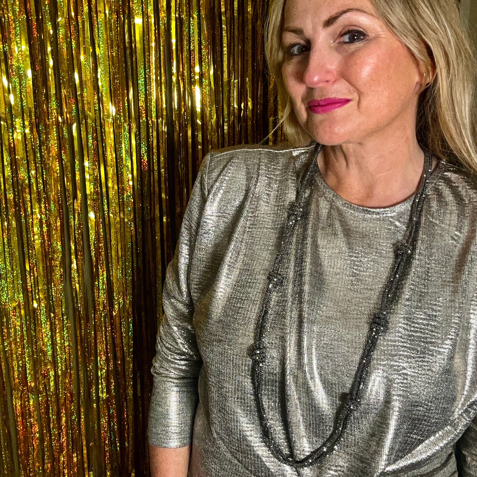 MOTSI long crystal knot necklace