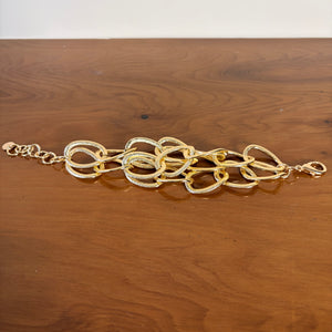 Chunky matte metal chain statement bracelet 'MARIELLA'