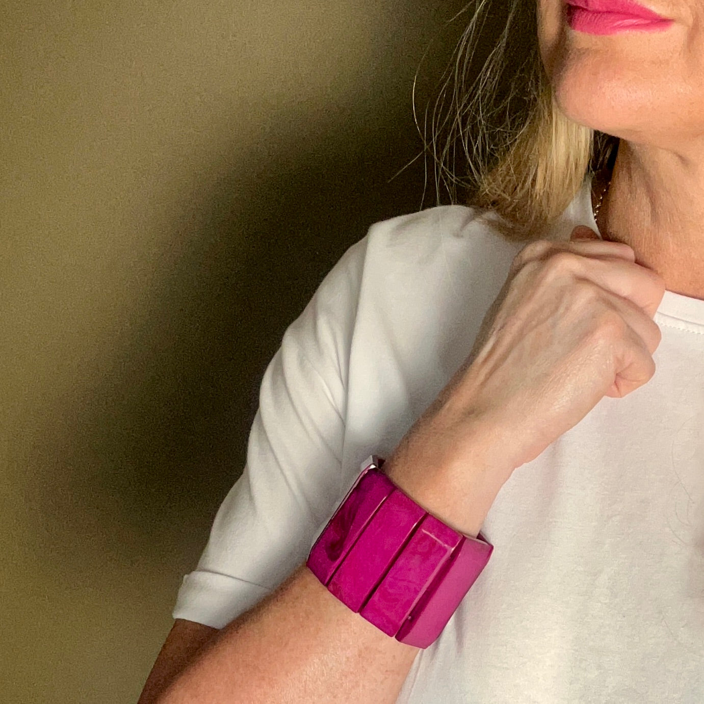 PEGGY resin link stretch bracelet