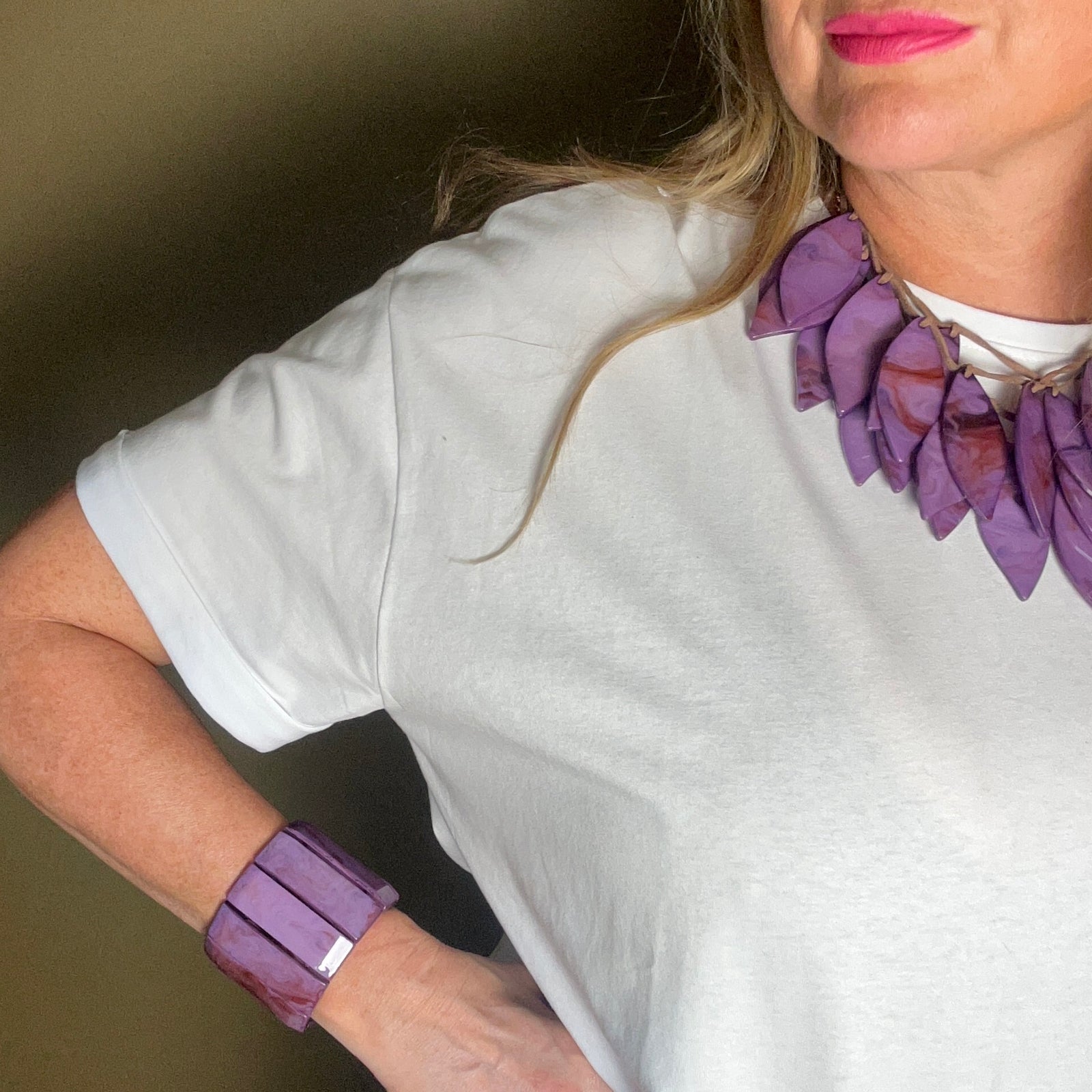 PEGGY resin link stretch bracelet