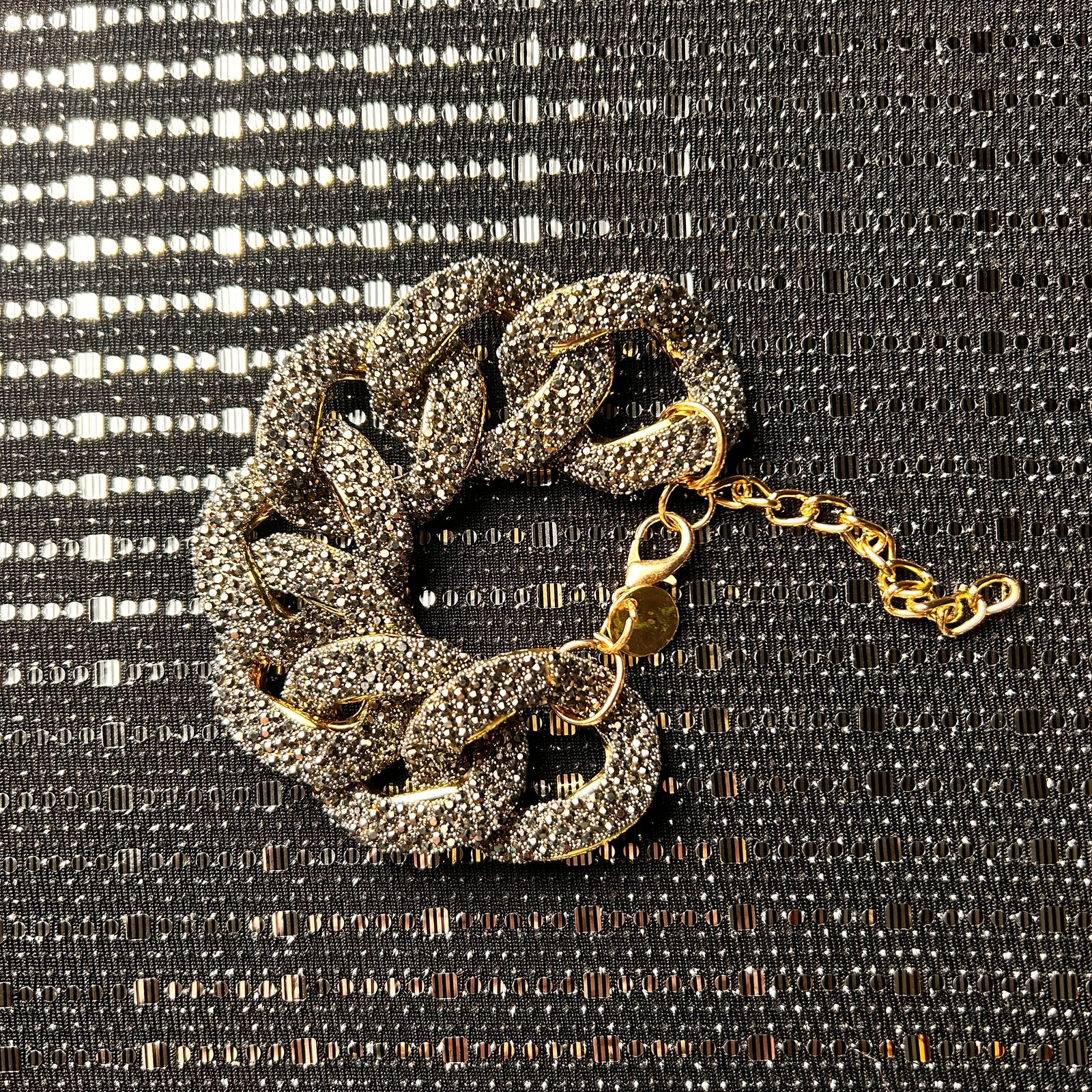 STACEY crystal large link bracelet