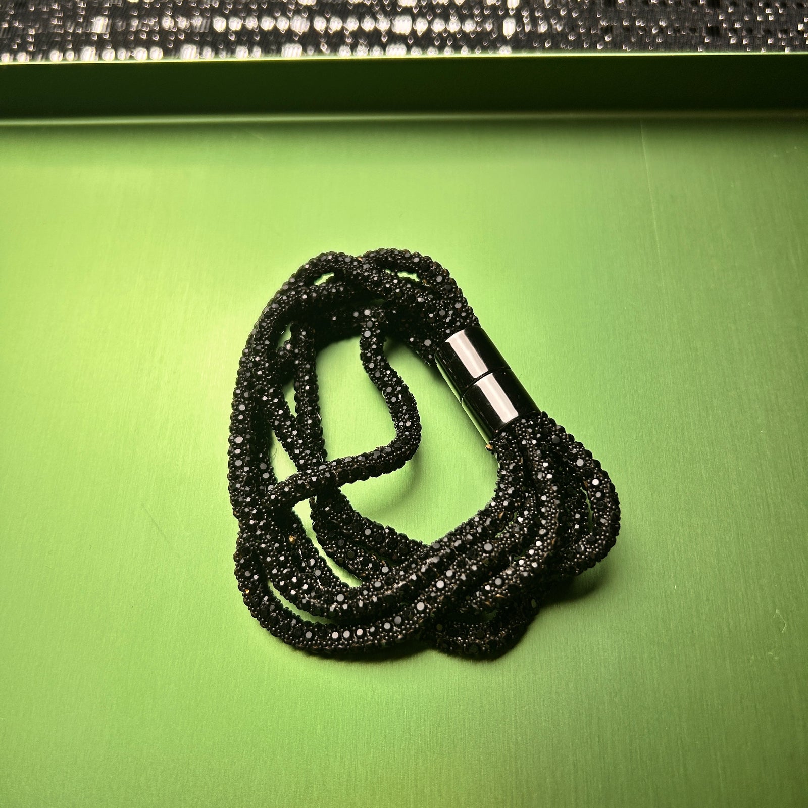 SUSAN crystal multi-strand magnetic bracelet