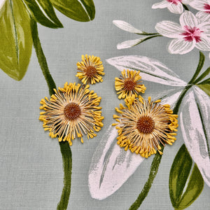 TORI metal double flower drop earrings