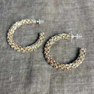 CICILY crystal hoop earrings