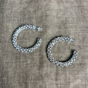 CICILY crystal hoop earrings