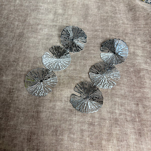 FERNLEA triple drop filigree flower earrings