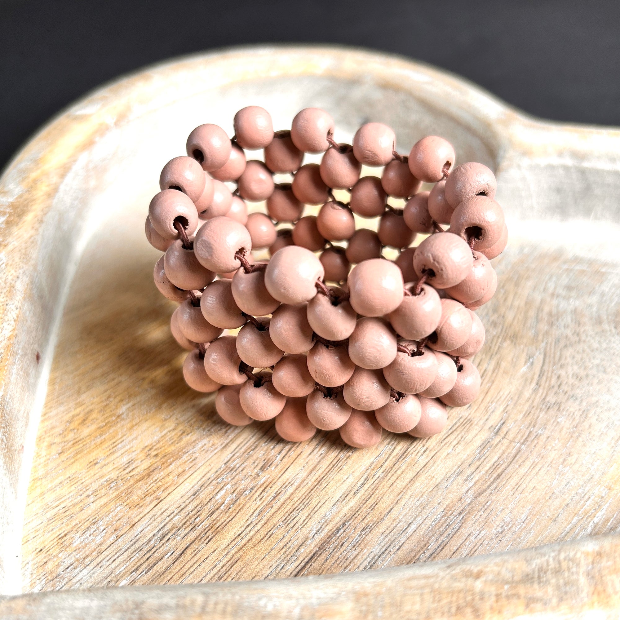 'Jenny' wooden ball stretch bracelet