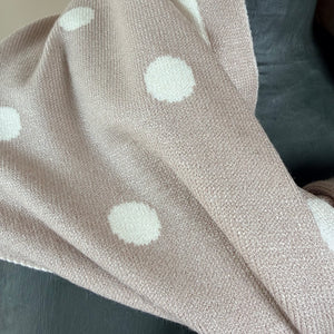 Spot reversible wool blend triangle scarf ' TENBY'