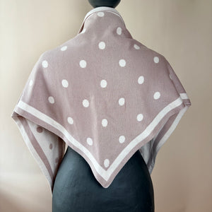 Spot reversible wool blend triangle scarf ' TENBY'