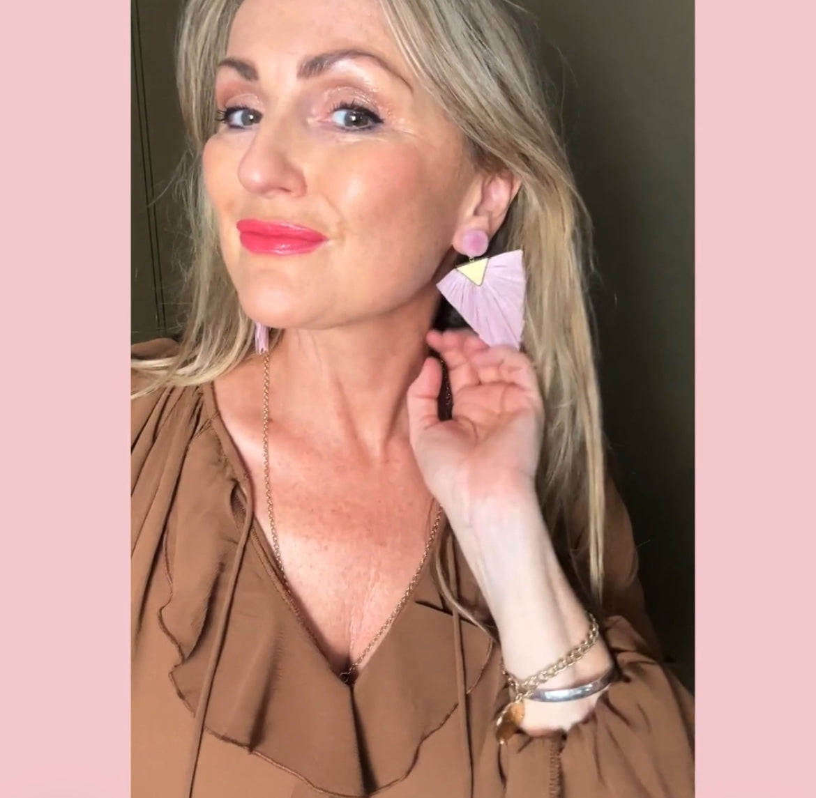 RAQUEL large raffia & pompom drop statement earrings