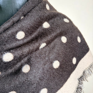 Diagonal spot reversible wool blend scarf 'AXMINSTER'