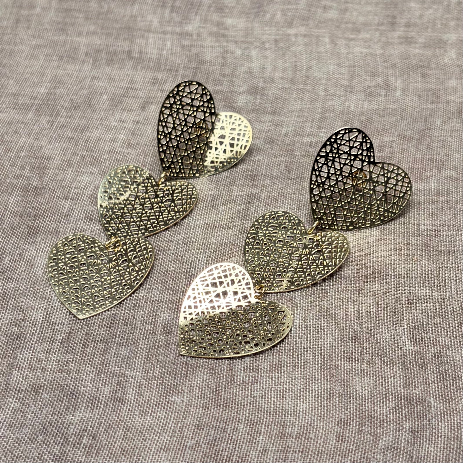 SUZANNE filigree heart drop earrings