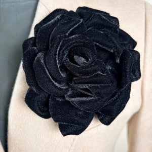 Large velvet flower brooch 'GUINEVERE'