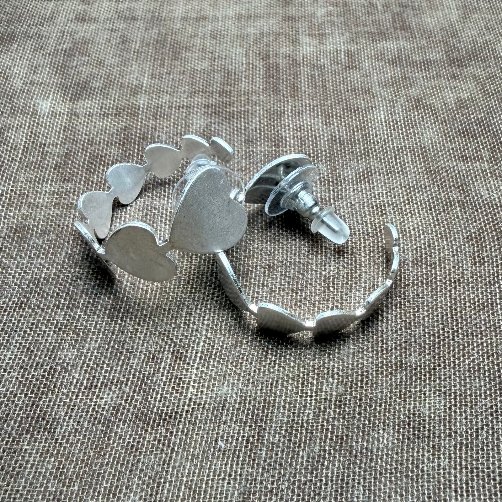 ELSIE multi-heart hoop earrings