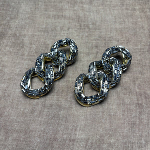PATSY double link crystal statement earrings