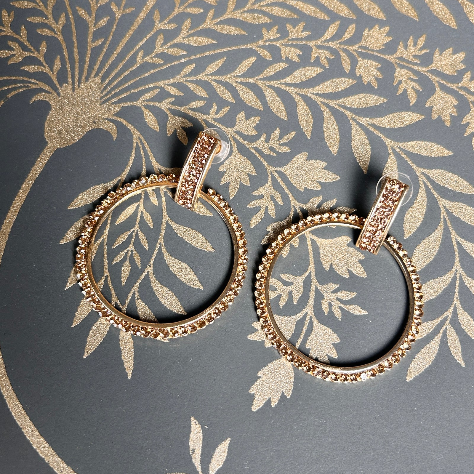 LAVERNE crystal drop pendant earrings