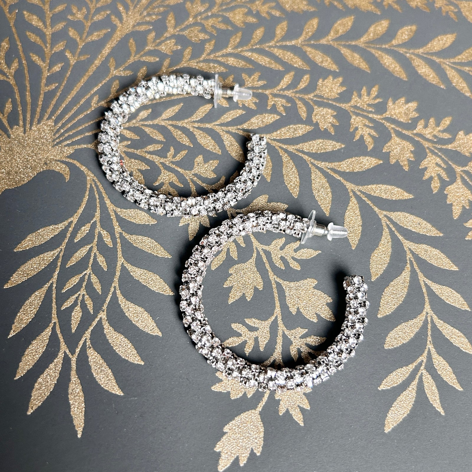 LYNDSAY large crystal hoop earrings