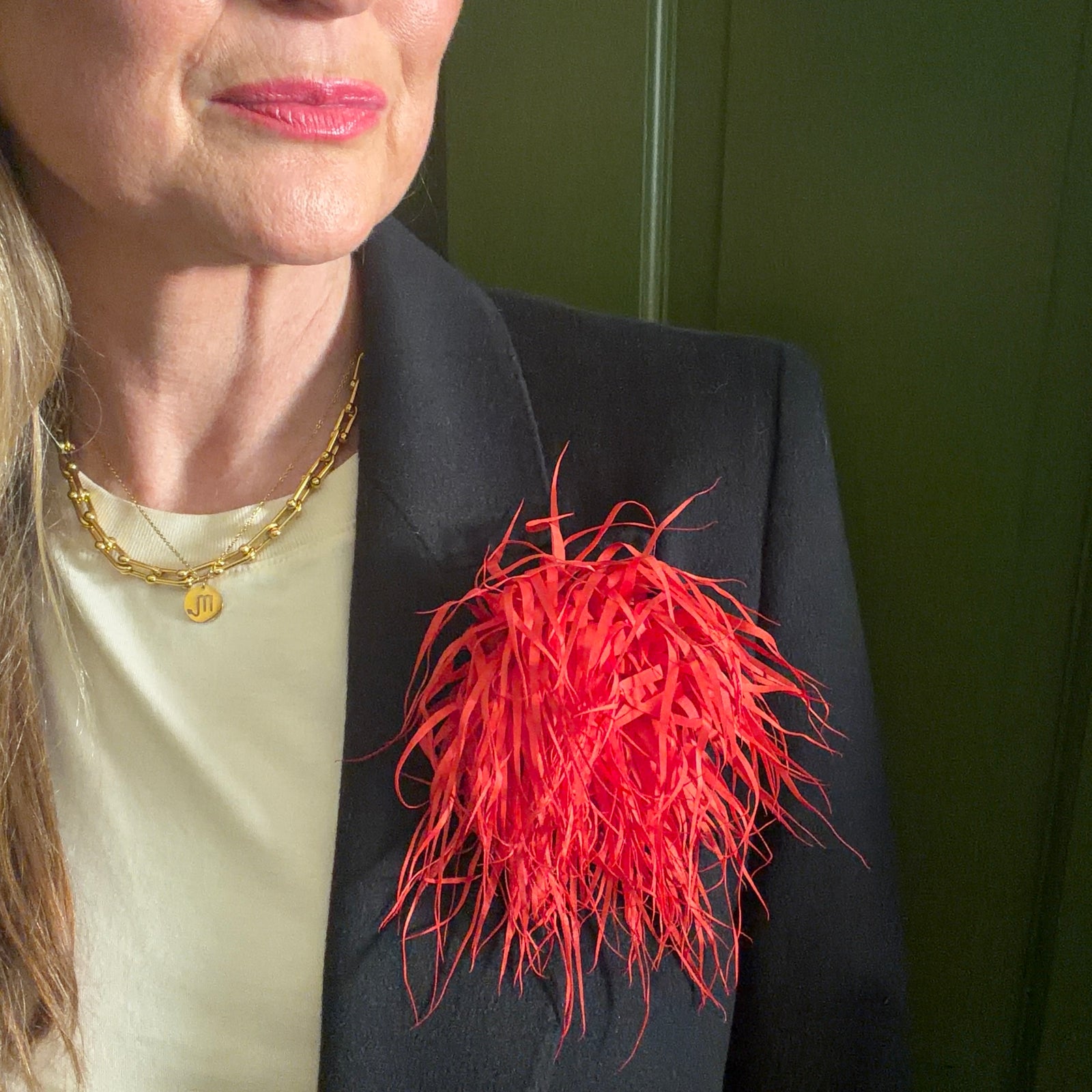 EIRA fabric flower brooch