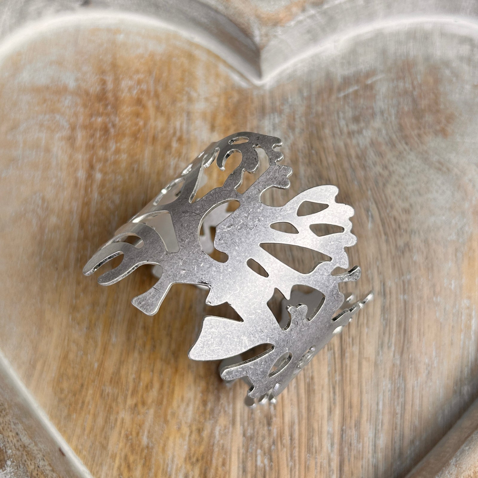 MAE metal filigree cuff bracelet