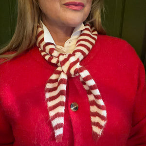 Striped triangle wool mix scarf 'BATH'