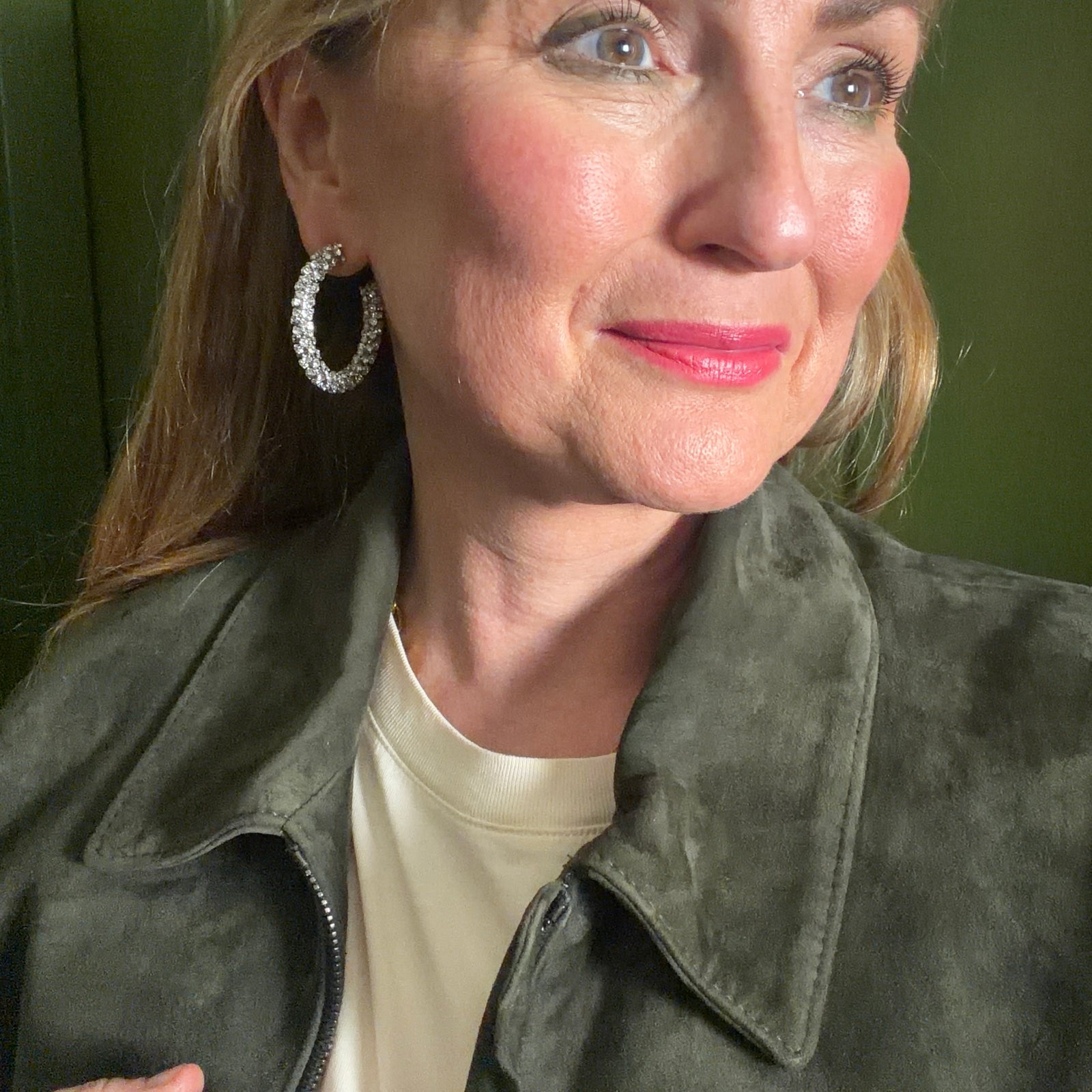 CICILY crystal hoop earrings