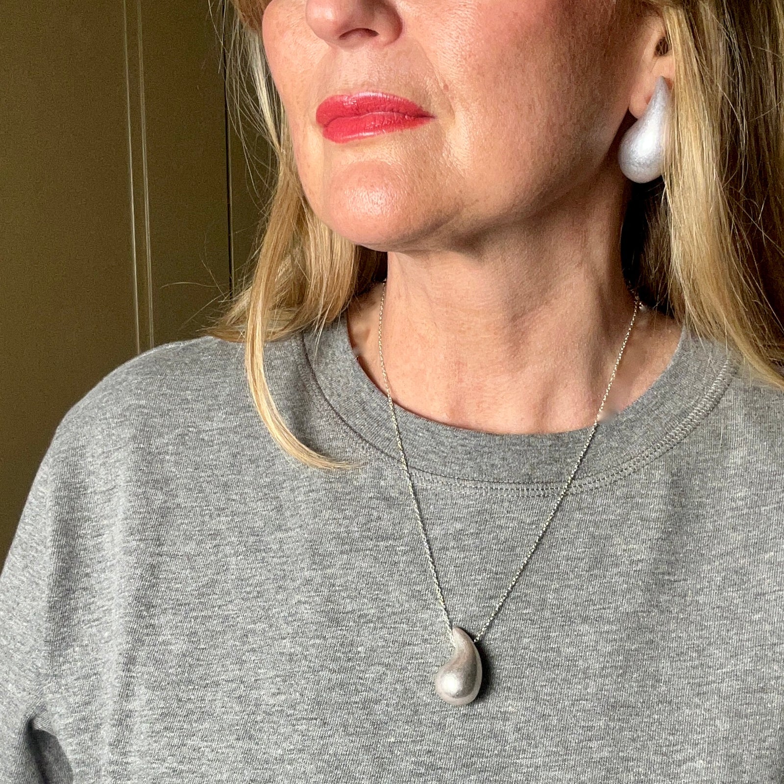 CELESTE teardrop pendant chain necklace