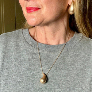 CELESTE teardrop pendant chain necklace