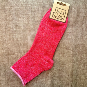 DONCASTER sparkly lurex ankle socks