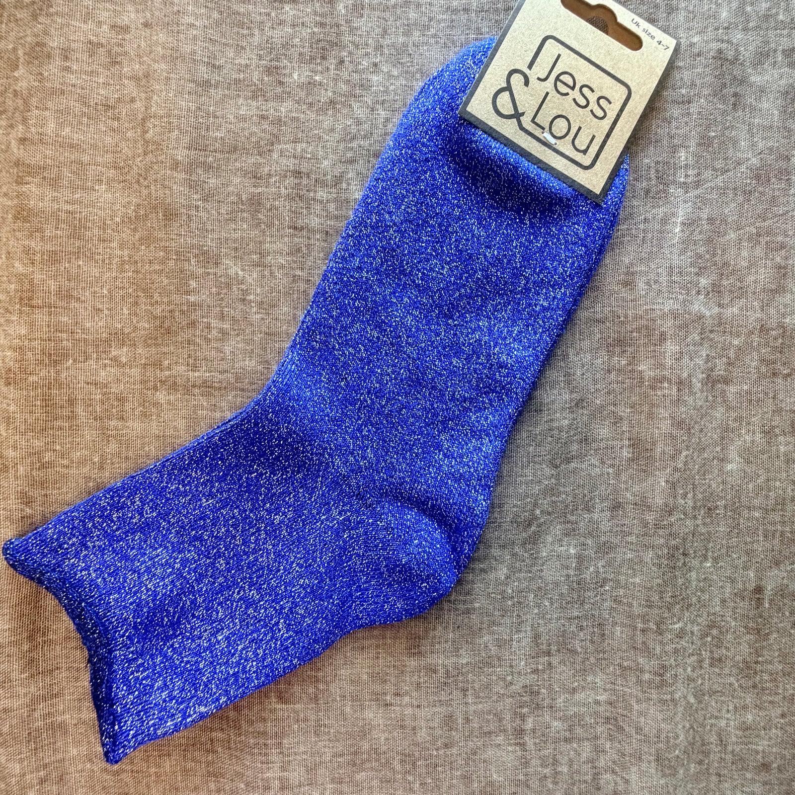DONCASTER sparkly lurex ankle socks
