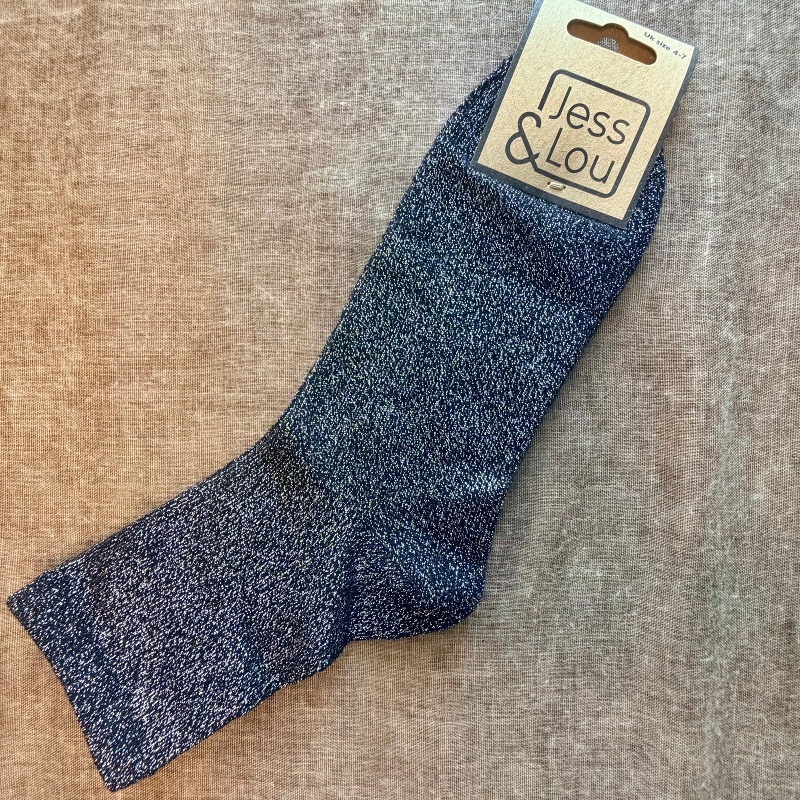 DONCASTER sparkly lurex ankle socks