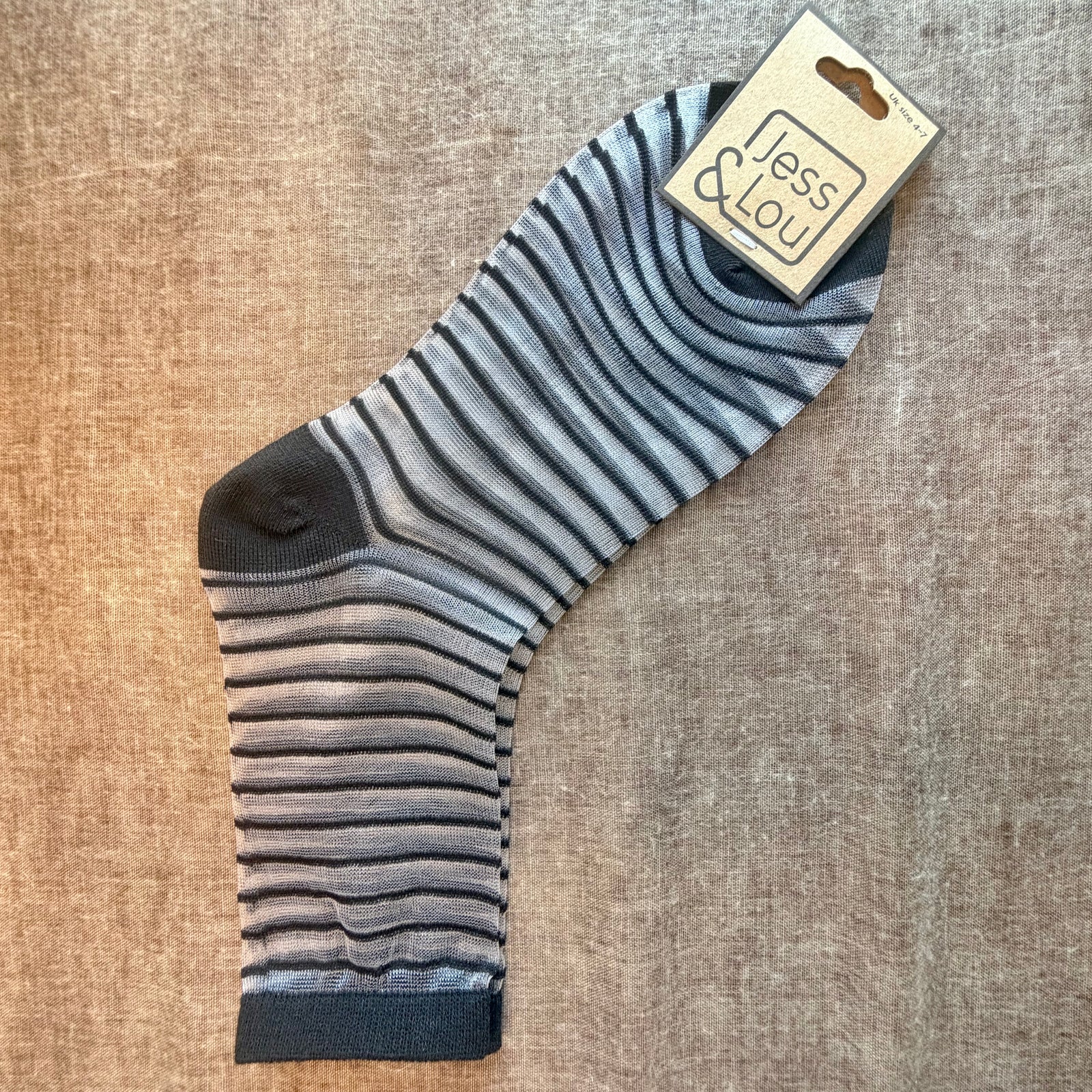 NEWBURY mesh stripe ankle socks