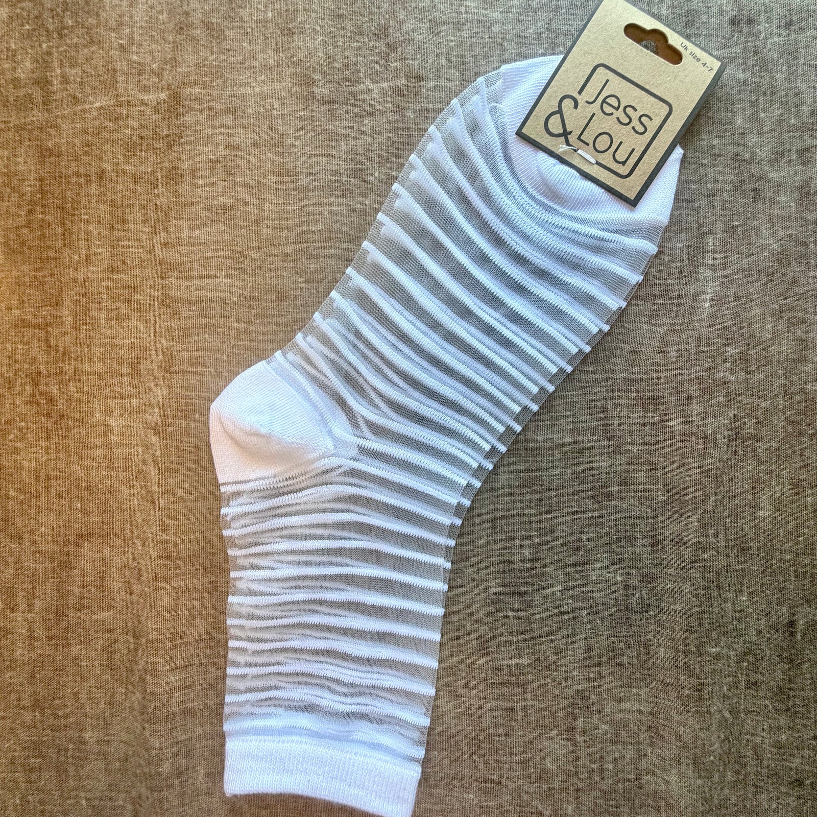 NEWBURY mesh stripe ankle socks