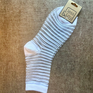 NEWBURY mesh stripe ankle socks