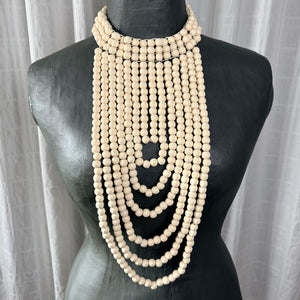 CARMEL beaded bib statement necklace
