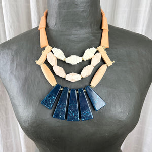 SYBIL resin beaded statement necklace