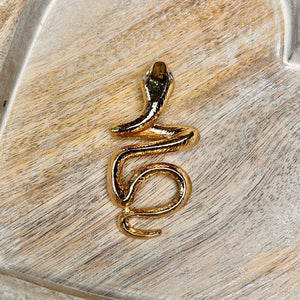 ILSA metal snake brooch
