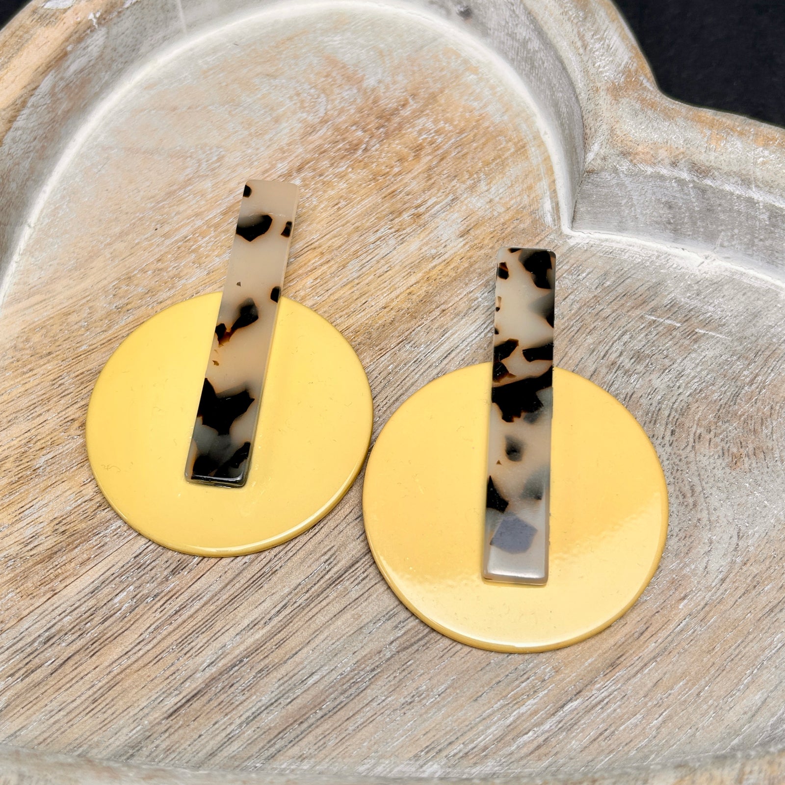 MARYAM large disc pendant earrings