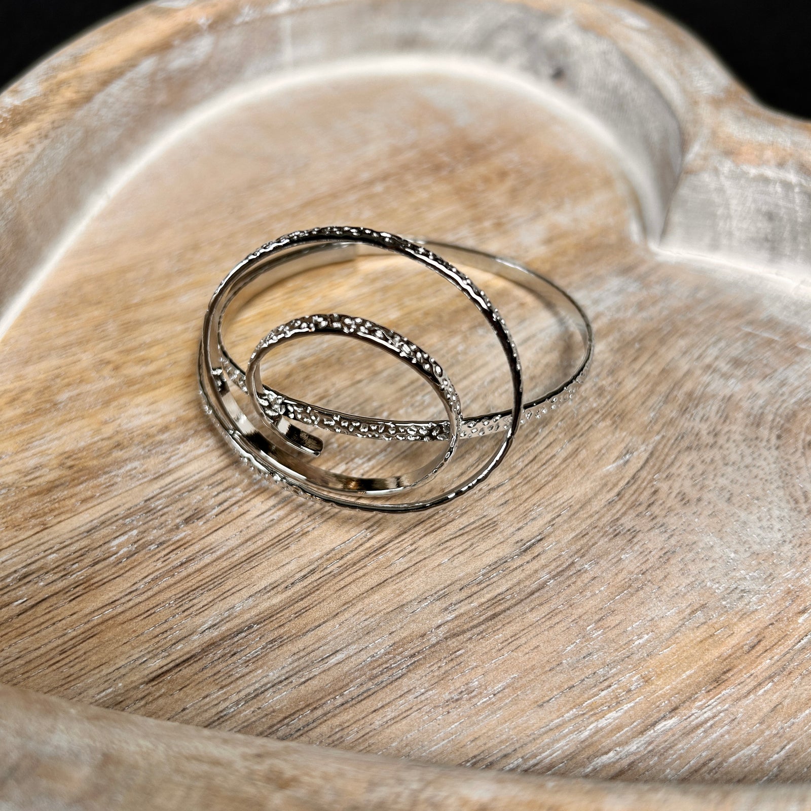 ANGELA metal circles bangle bracelet