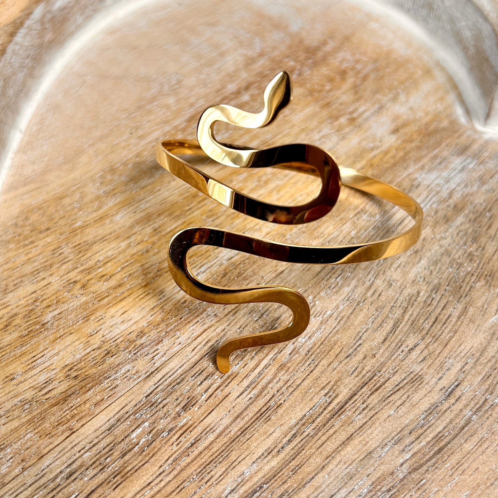 ELIZA metal adjustable snake cuff bracelet