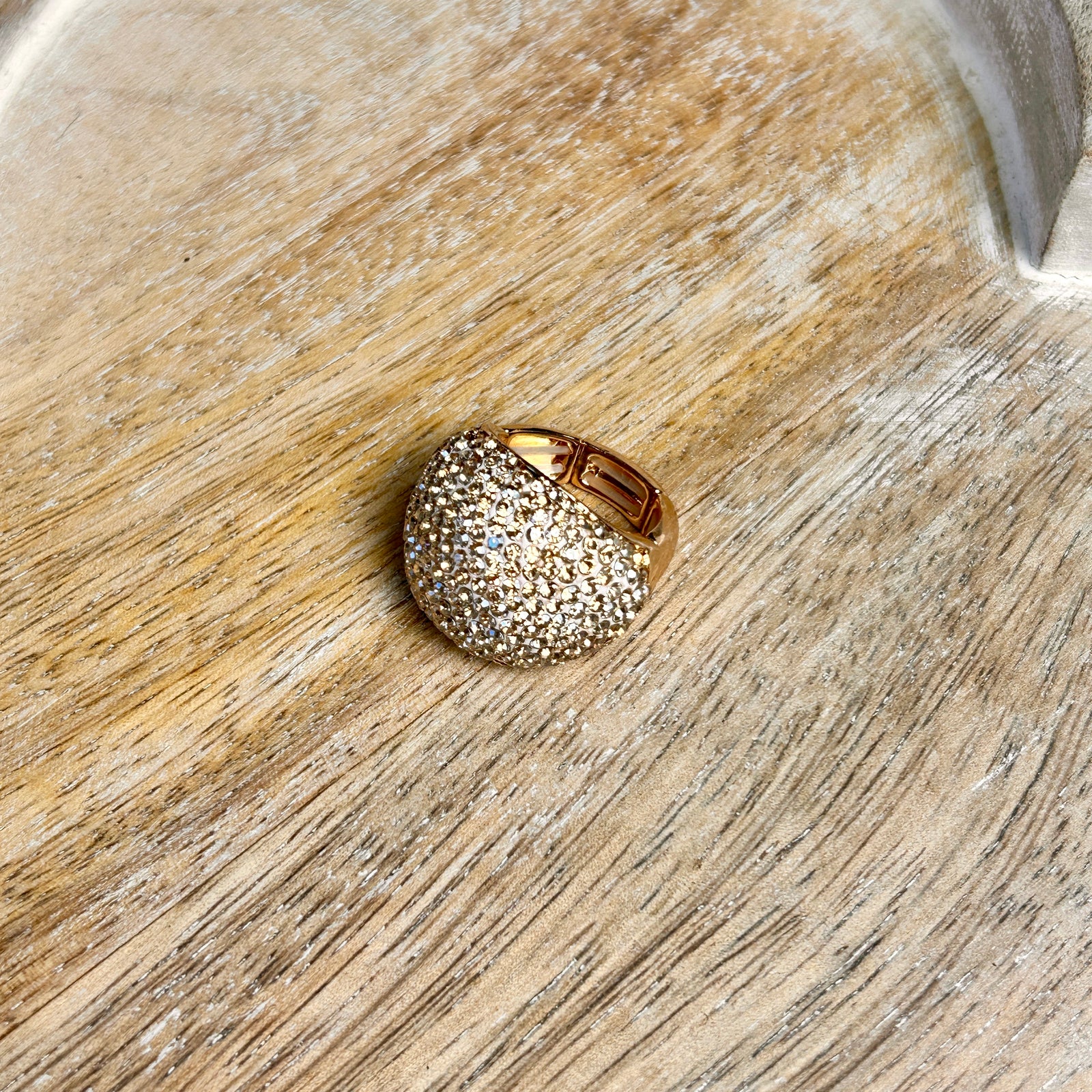 ADA crystal stretch cocktail ring