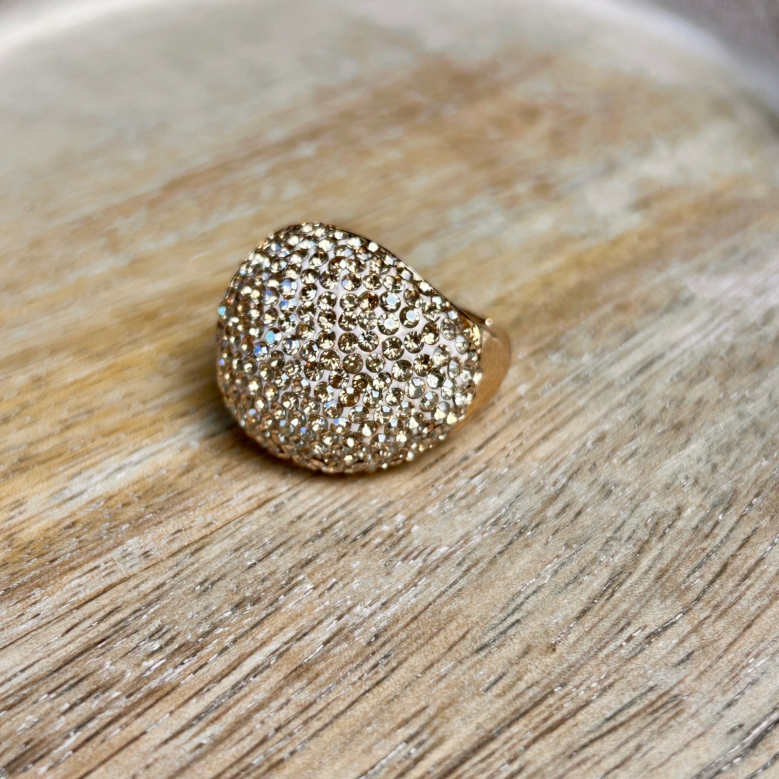 ADA crystal stretch cocktail ring