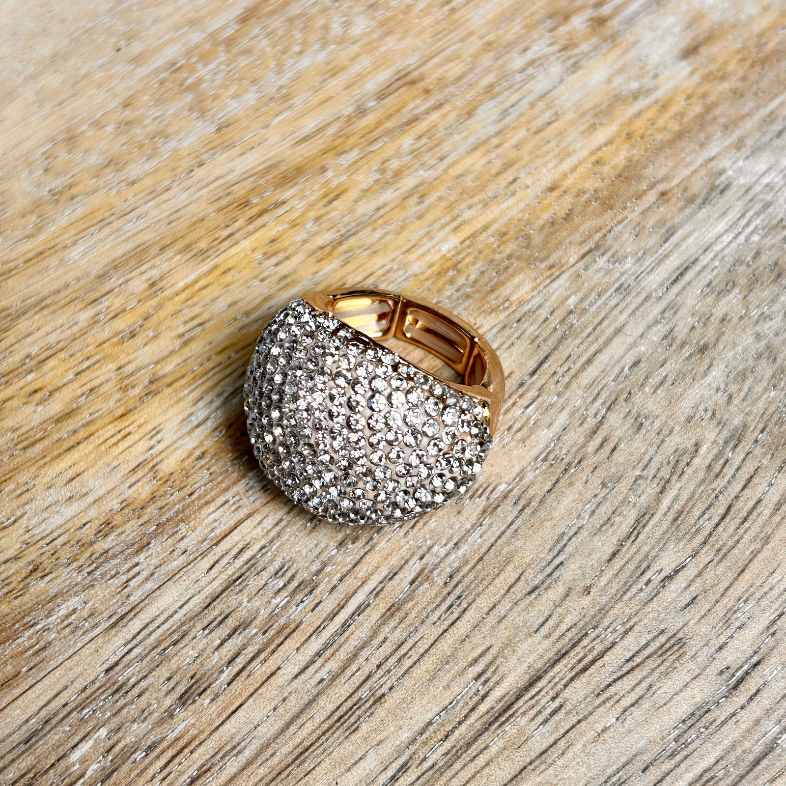 ADA crystal stretch cocktail ring