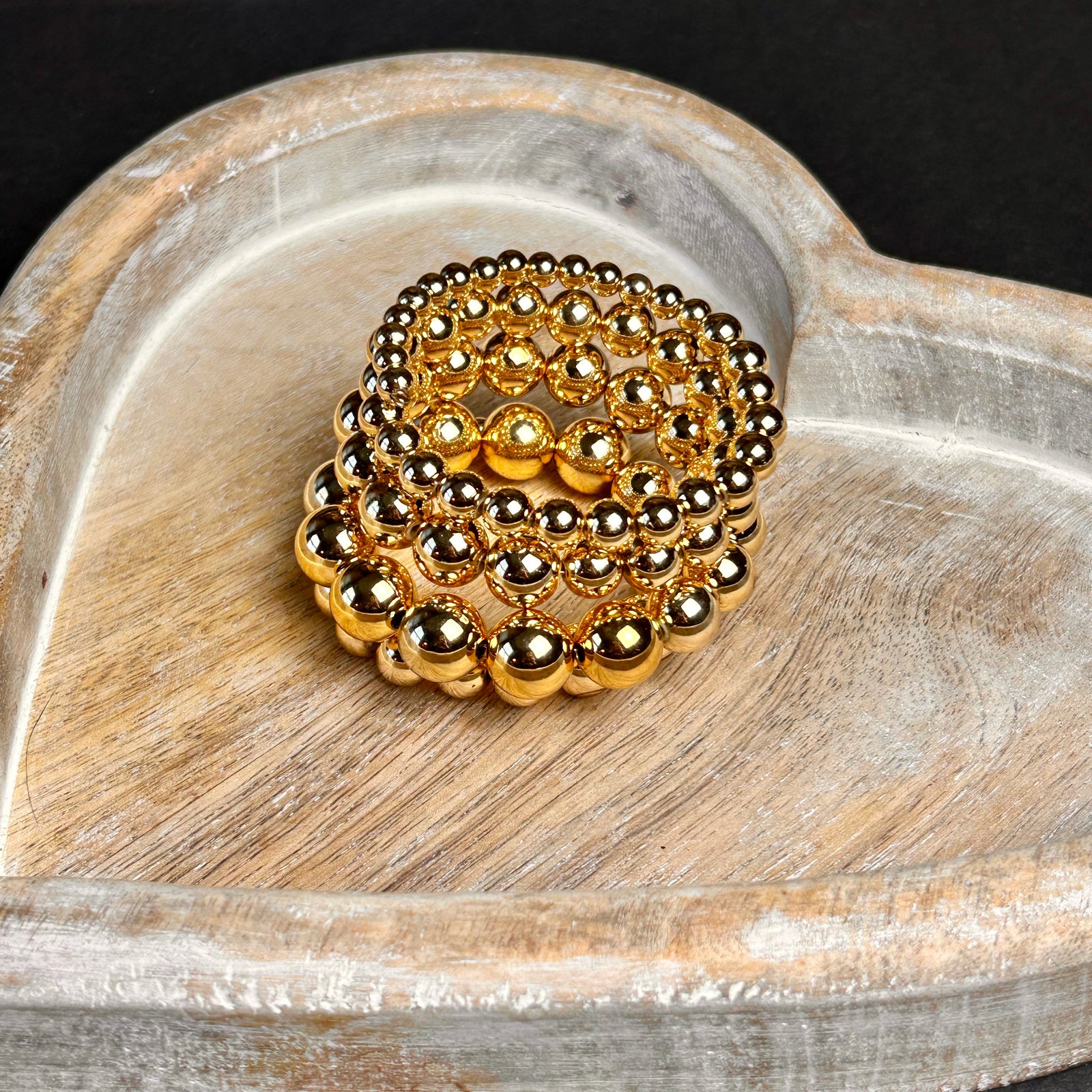 BEVERLEY high shine ball twisted band bracelet