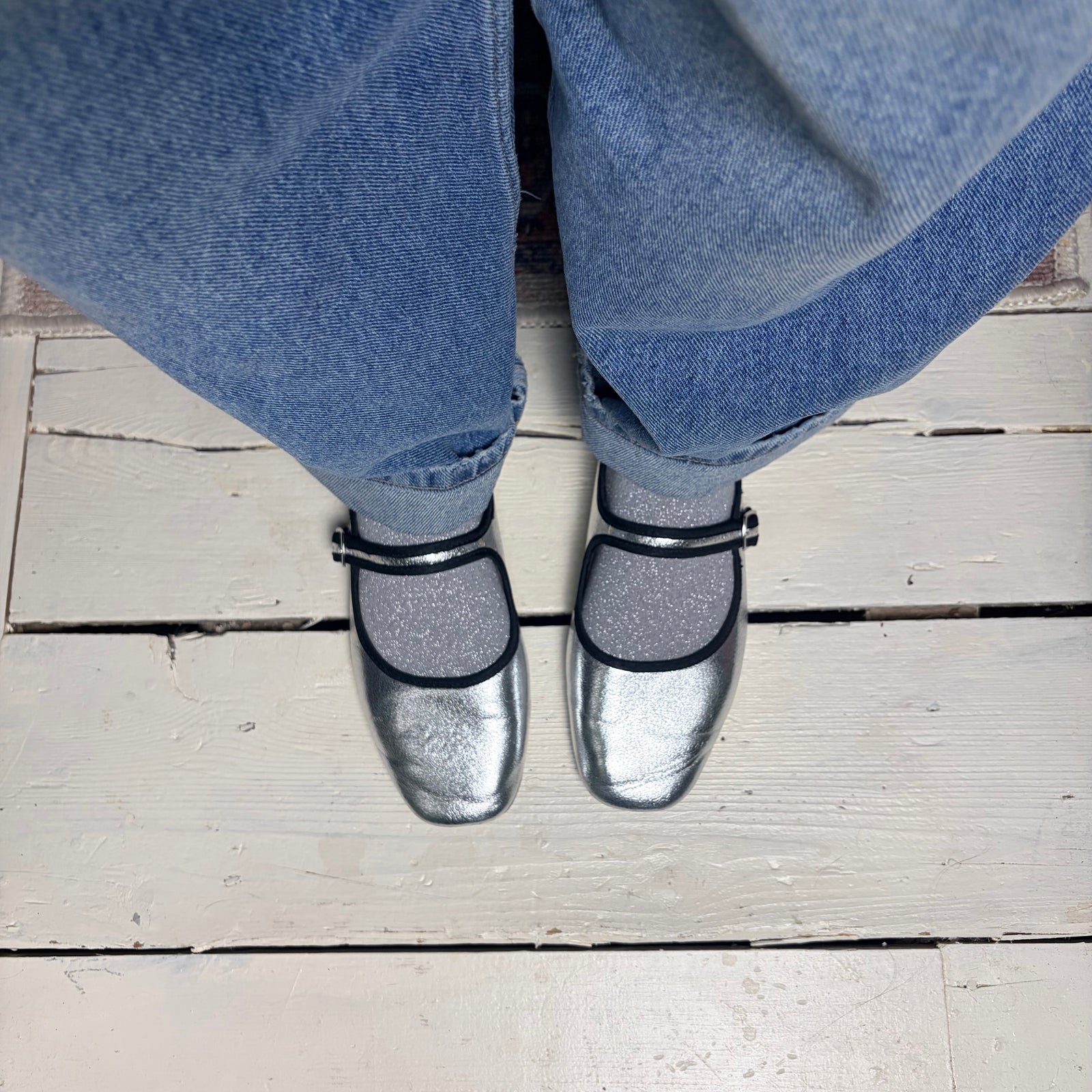 DONCASTER sparkly lurex ankle socks