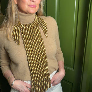 CONSTANCE large beaded bib statement necklace