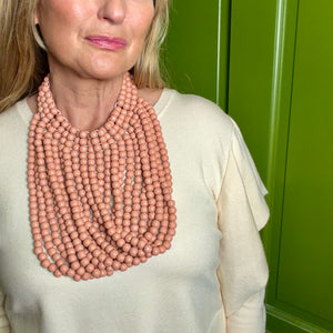 REBECCA beaded bib statement necklace