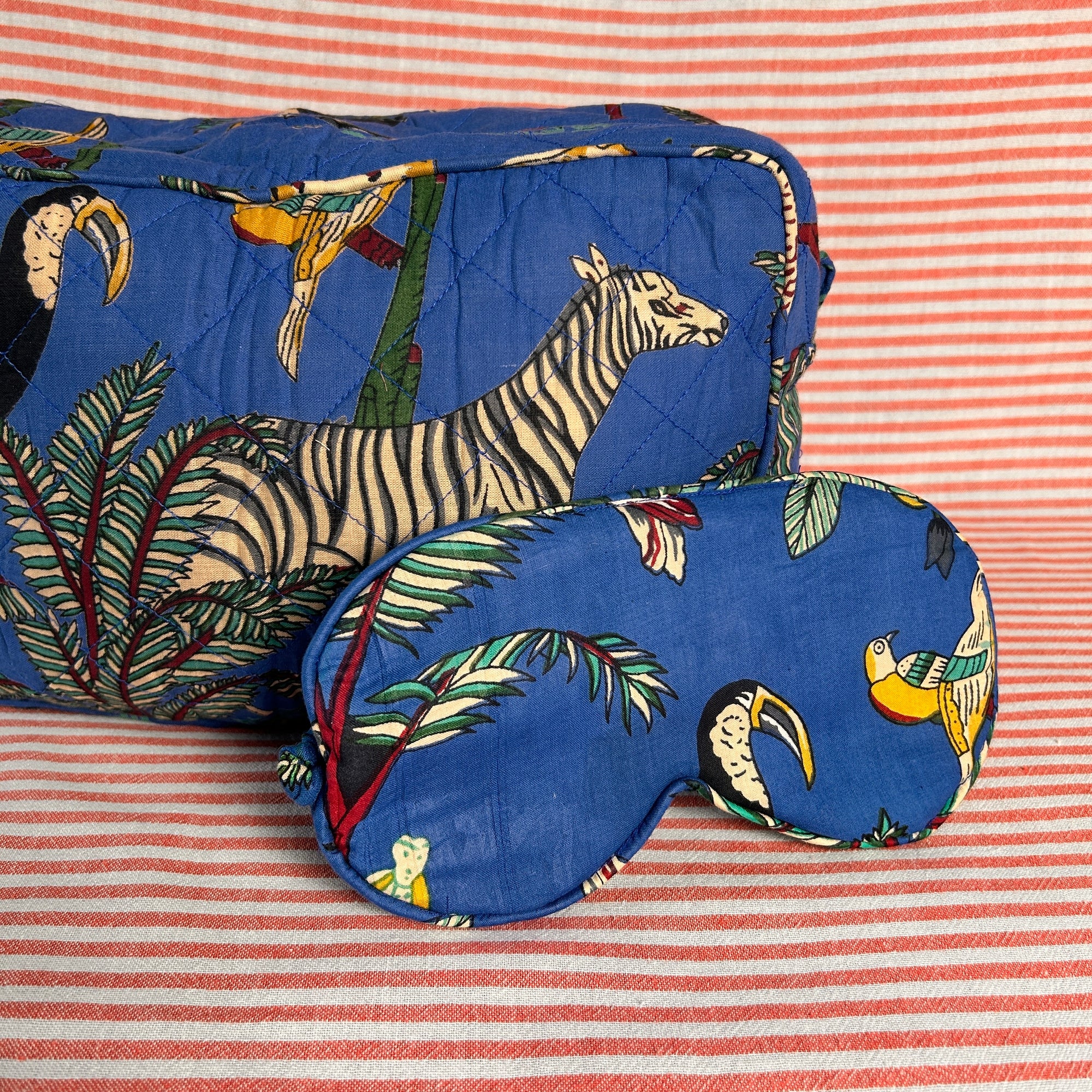 BROOKS cotton jungle print eye mask