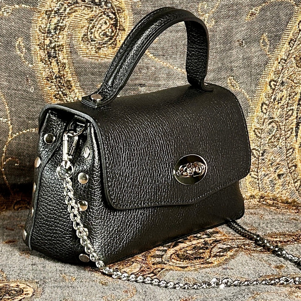 MILAN small leather studded handbag