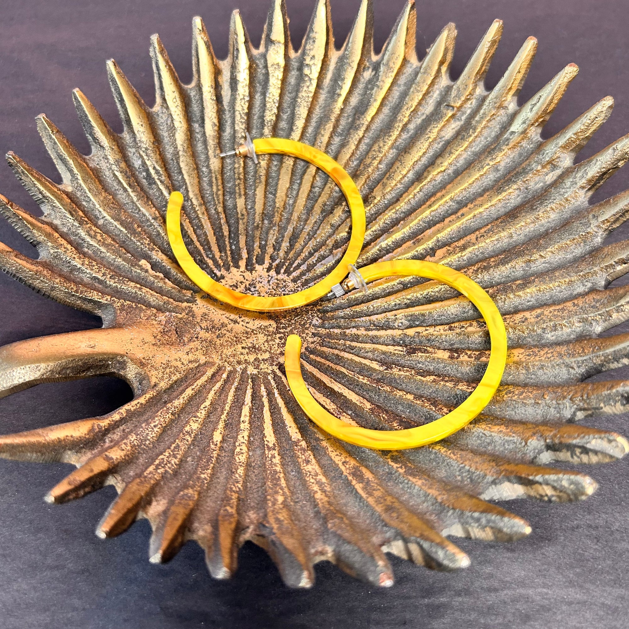 EMILY large resin hoop earrings