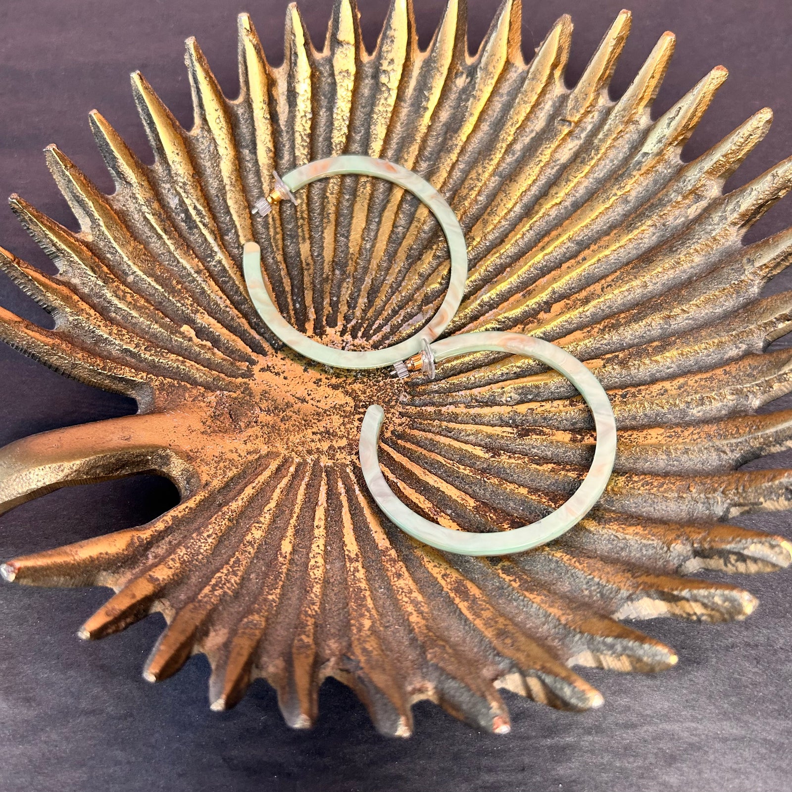 EMILY large resin hoop earrings